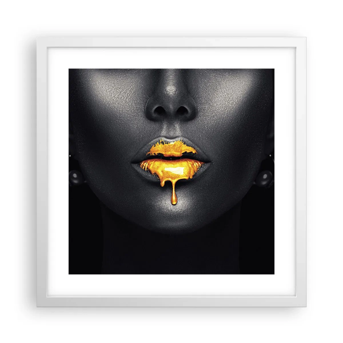 Plakat i hvid ramme - Gyldenmund - 40x40 cm