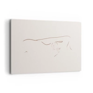 Lærredstryk - Billede på lærred - Begærets form - 120x80 cm