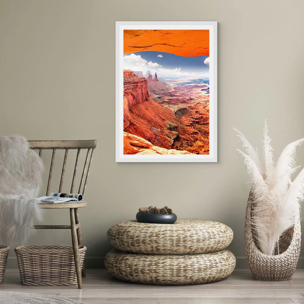 Plakat i hvid ramme - Udskåret af naturen selv - 30x40 cm