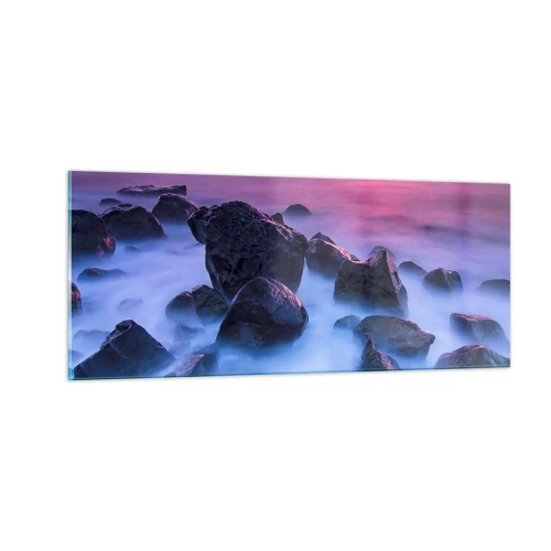 Billede på glas - Fødsel i glimmer og tåge - 100x40 cm