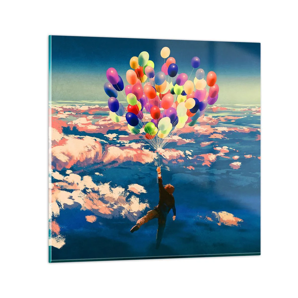 Billede på glas - En barndomsdrøm, der går i opfyldelse - 60x60 cm