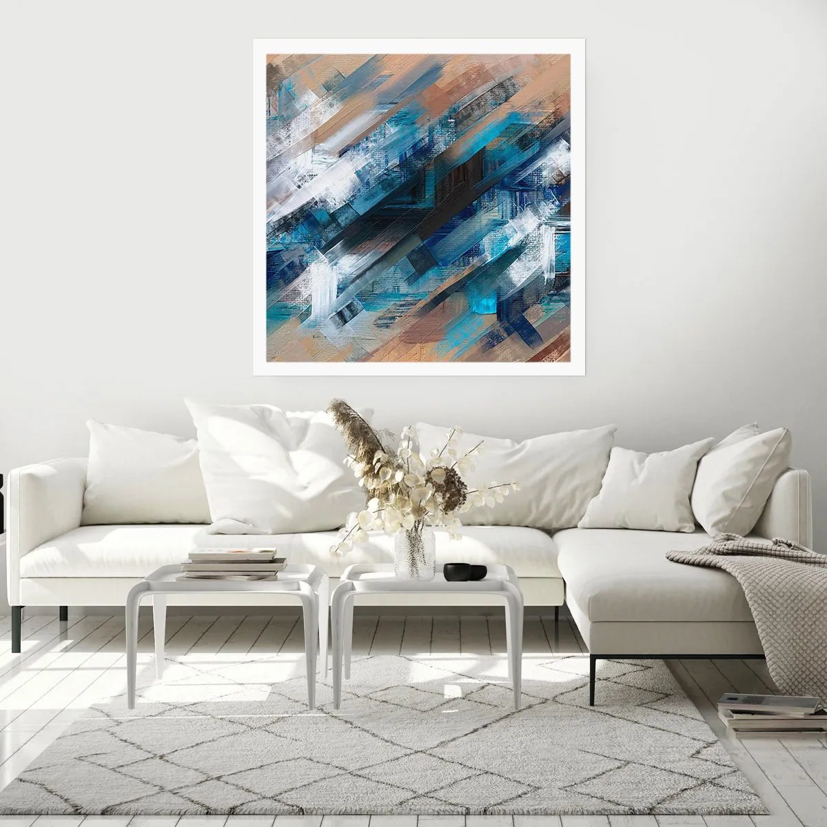Plakat - På en blå skråning - 60x60 cm