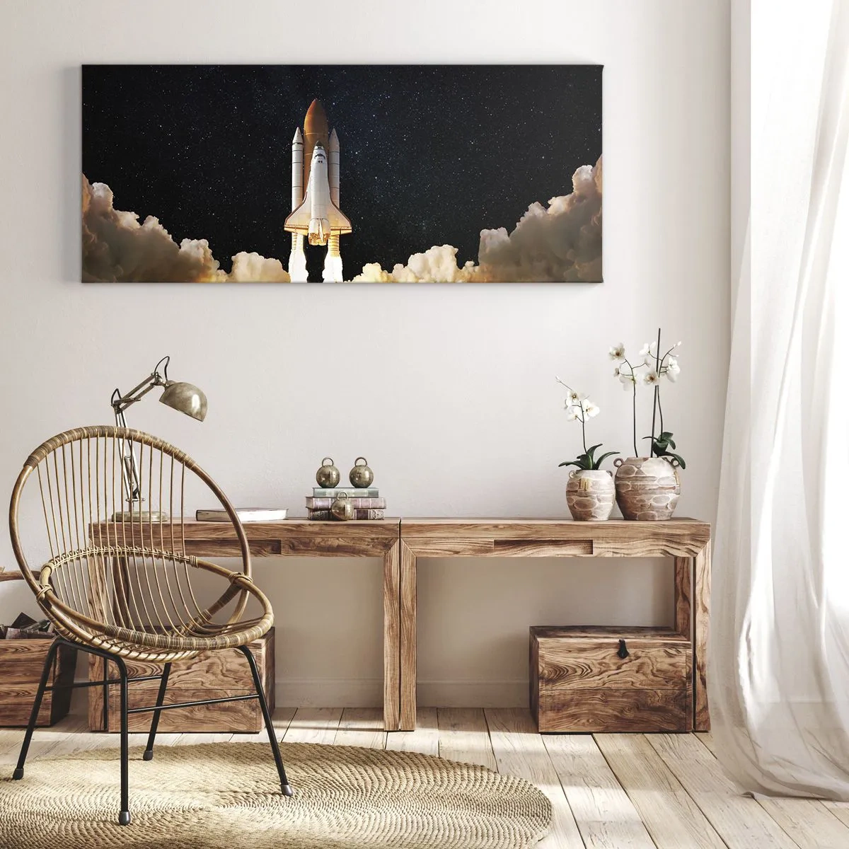 Lærredstryk - Billede på lærred - Ad astra! - 120x50 cm