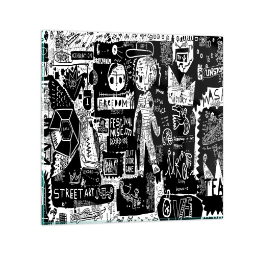 Billede på glas - Den åndelige ungdom med lov og glæde - 30x30 cm