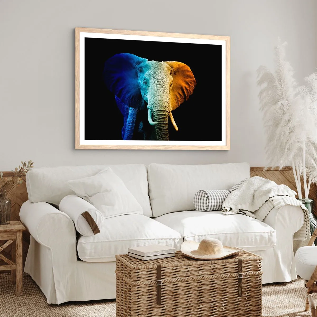 Plakat i ramme af lyst egetræ - Excentrisk, ikke underlig - 50x40 cm