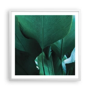 Plakat i hvid ramme - Mod lyset - 60x60 cm