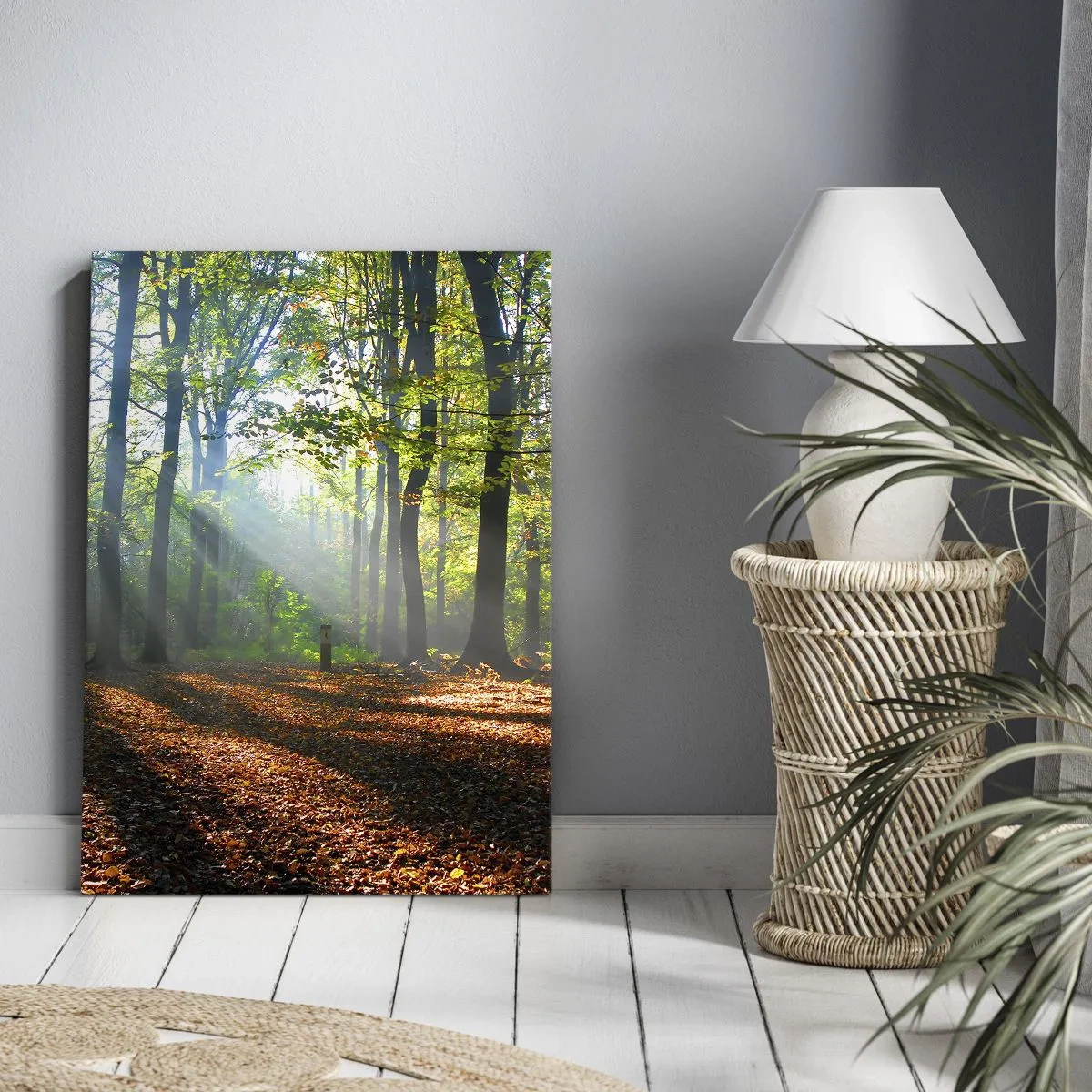 Lærredstryk - Billede på lærred - Lys og skygger - 45x80 cm