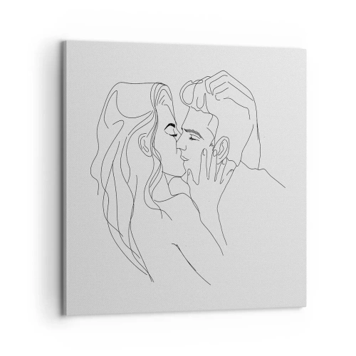 Lærredstryk - Billede på lærred - I samme linje - 60x60 cm