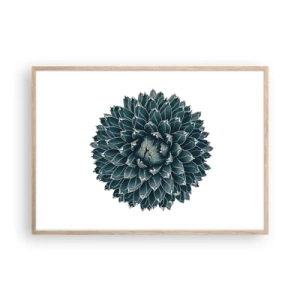 Plakat i ramme af lyst egetræ - Ørkenstjerne - 100x70 cm