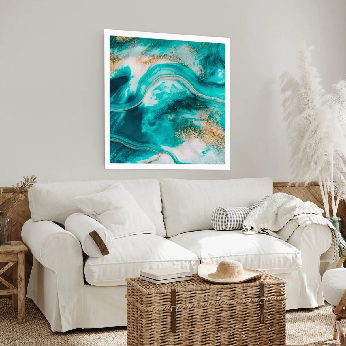 Plakat - Flod af guld - 30x30 cm