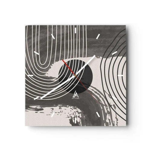 Vægur, Uret - Oval vinder - 30x30 cm