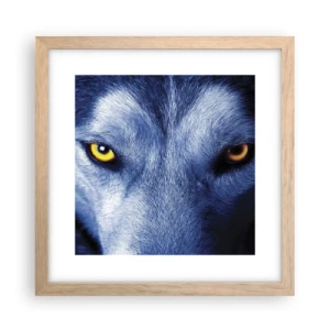 Plakat i ramme af lyst egetræ - Et hypnotiserende udseende - 30x30 cm