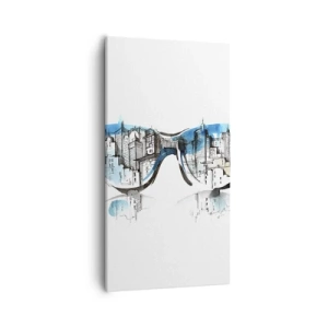 Lærredstryk - Billede på lærred - Storbyens elegance - 55x100 cm