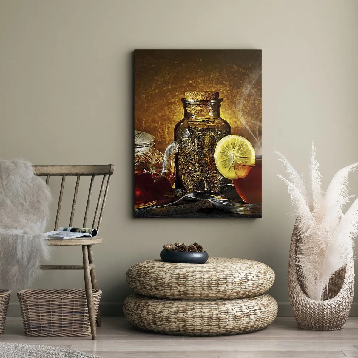 Lærredstryk - Billede på lærred - I stil med de hollandske mestre - 55x100 cm