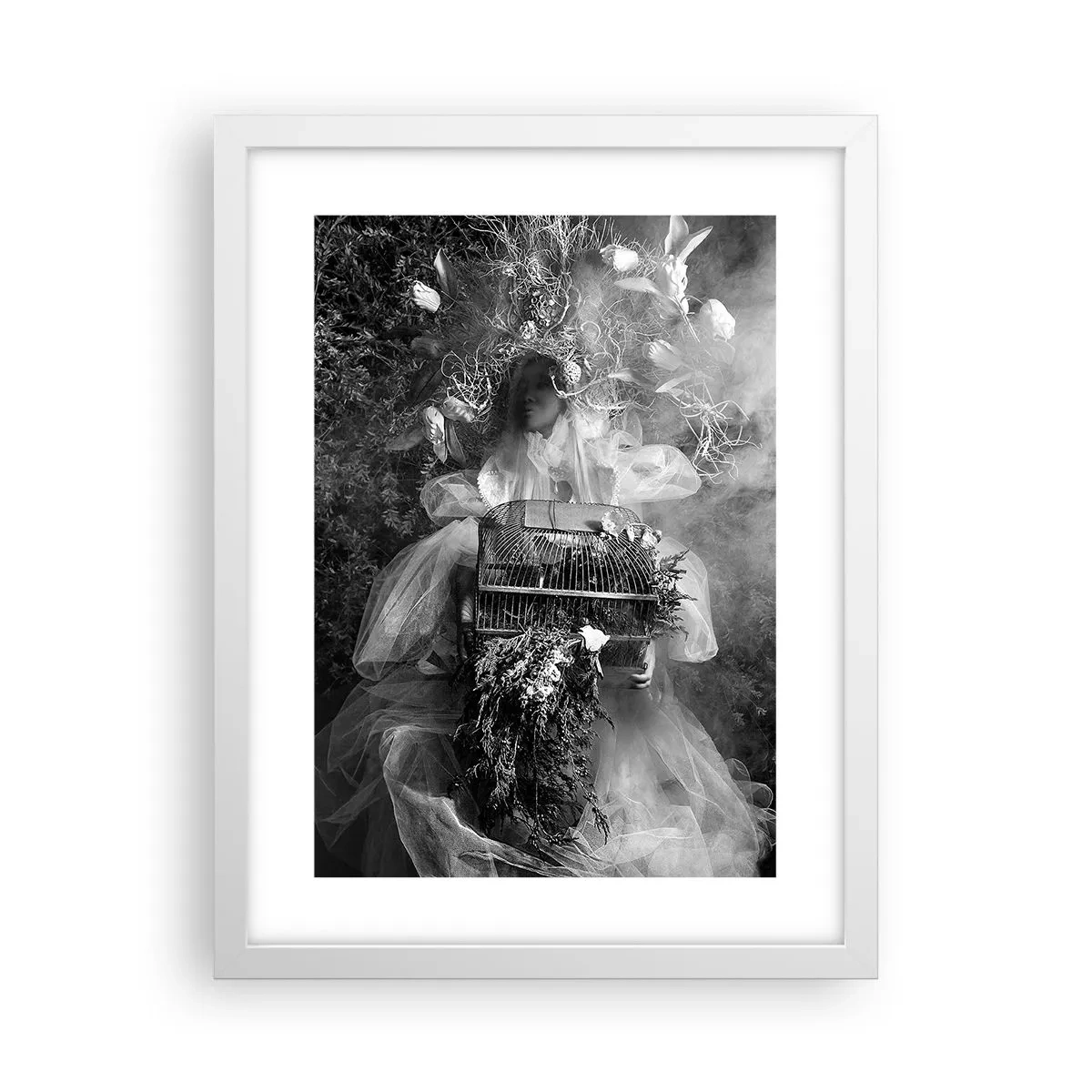 Plakat i hvid ramme - Selve Moder - Naturen - 30x40 cm