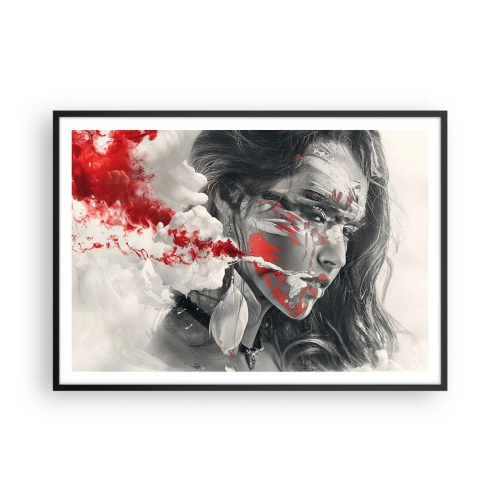 Plakat i sort ramme - I det absurdes damp - 100x70 cm