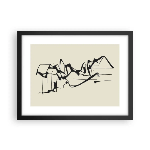 Plakat i sort ramme - Måske et landskab - 40x30 cm