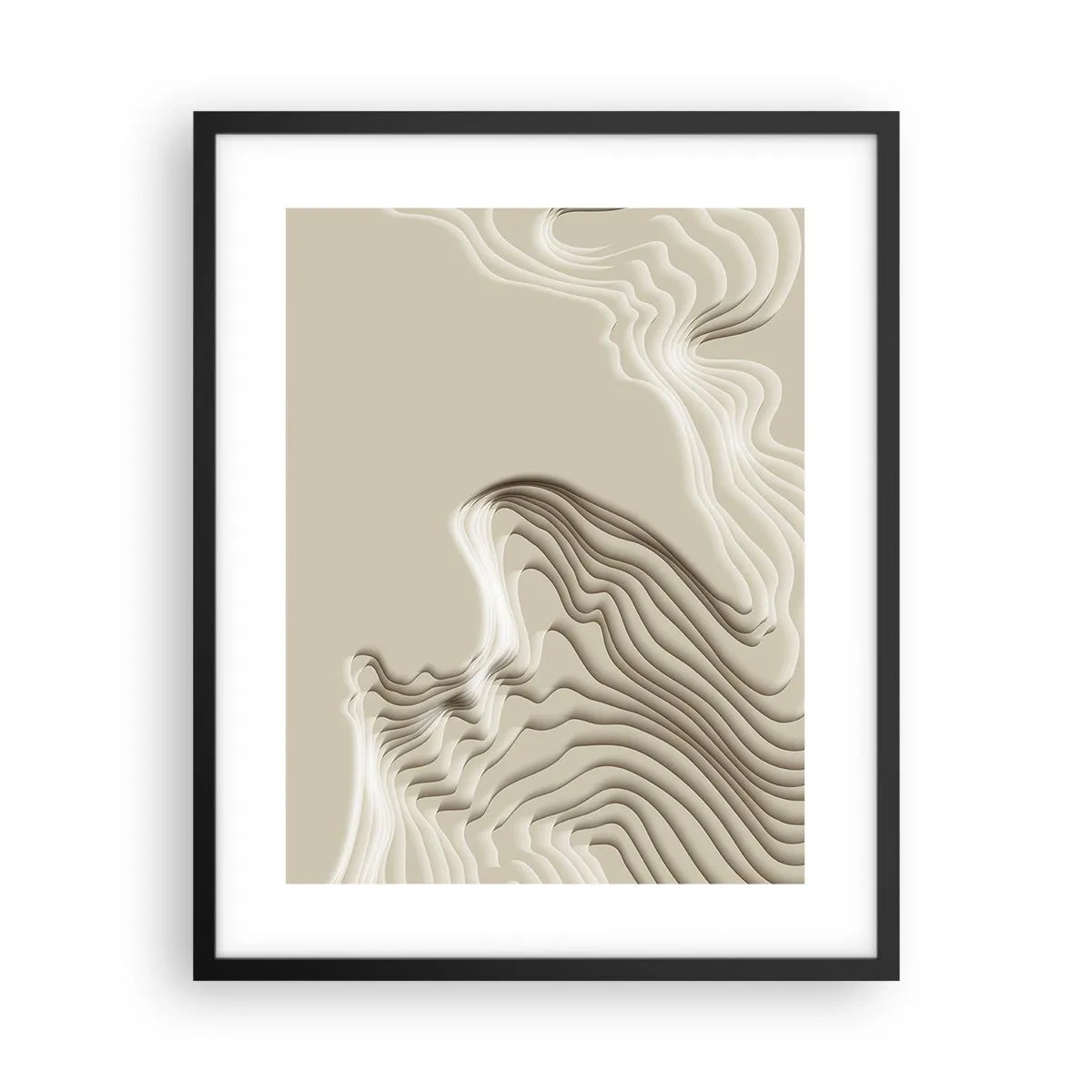 Plakat i sort ramme - Kunstens topografi - 40x50 cm