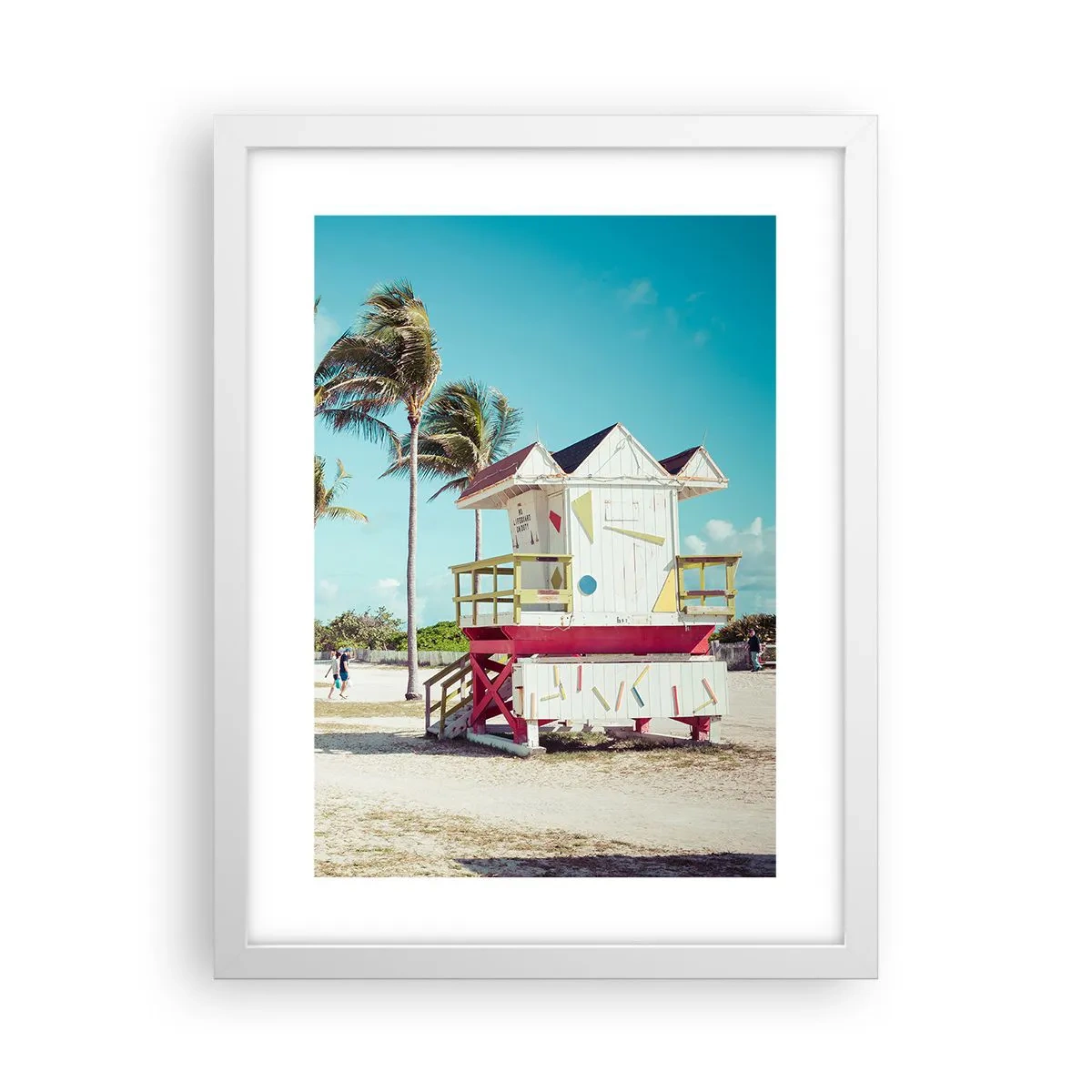 Plakat i hvid ramme - En smuk dag foran dig - 30x40 cm