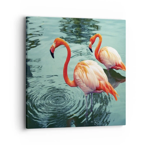 Lærredstryk - Billede på lærred - Vi er nu på mode - 40x40 cm