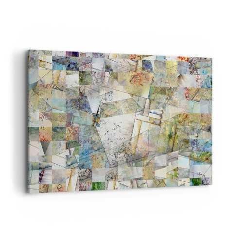 Lærredstryk - Billede på lærred - Geometrisk ommøblering - 120x80 cm