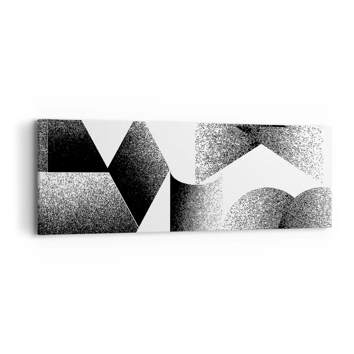 Lærredstryk - Billede på lærred - Vinkler og ovaler - 90x30 cm