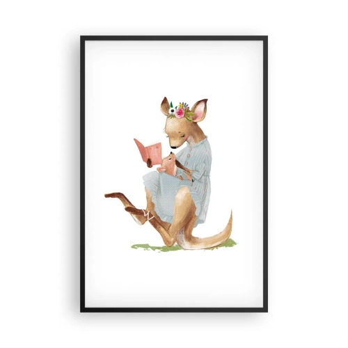 Plakat i sort ramme - Læs for mig, mor - 61x91 cm