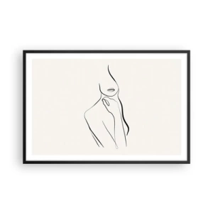 Plakat i sort ramme - Bølge af melankoli - 91x61 cm