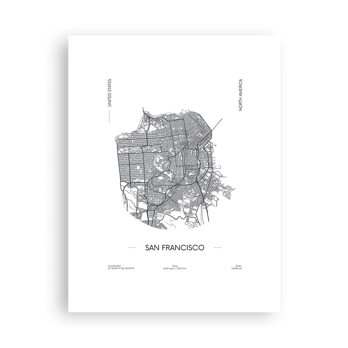 Plakat - San Franciscos anatomi - 30x40 cm