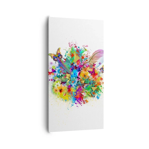 Lærredstryk - Billede på lærred - En buket af glæde - 65x120 cm