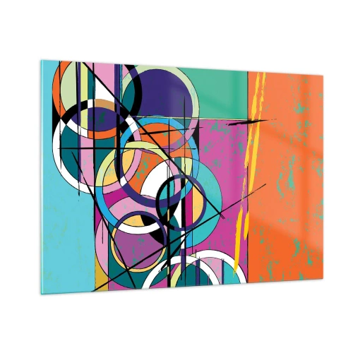 Billede på glas - Hjul for hjul - 100x70 cm