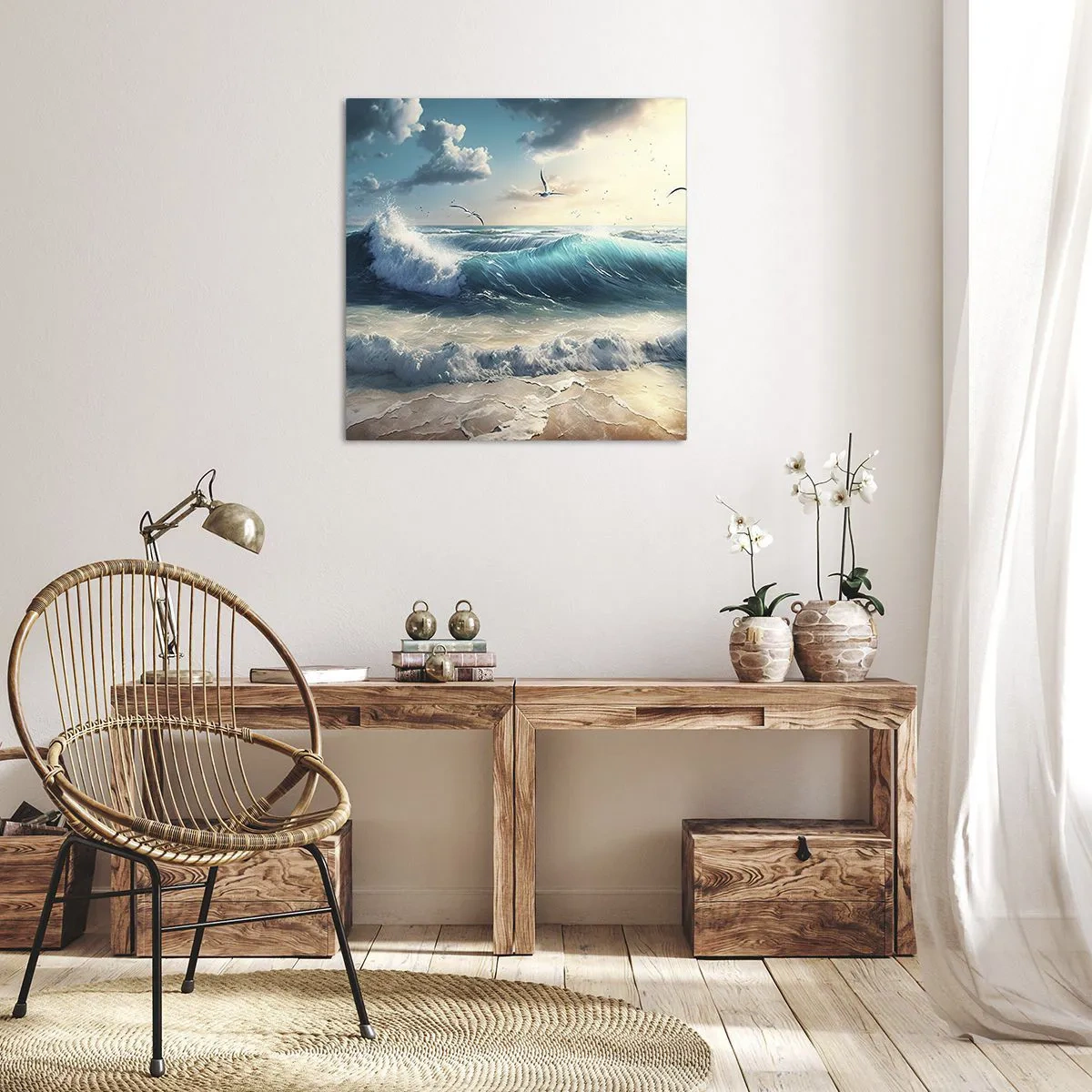 Lærredstryk - Billede på lærred - Støj kun for dig - 60x60 cm