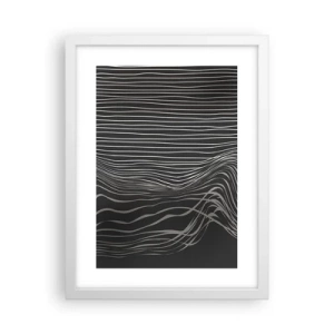 Plakat i hvid ramme - Rytme og accent - 30x40 cm