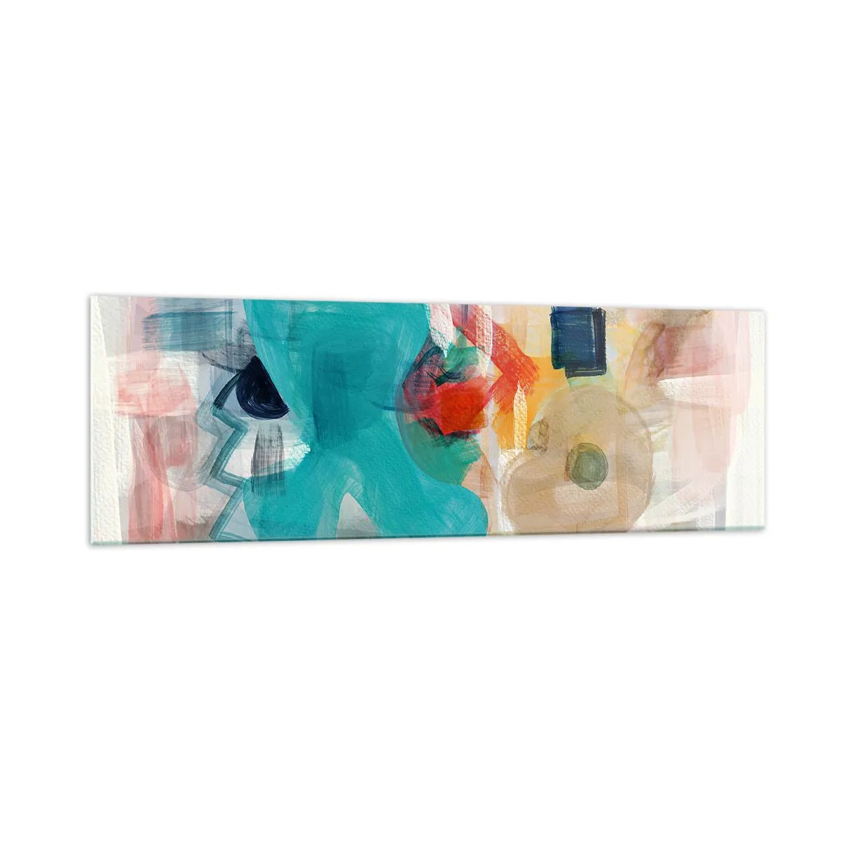 Billede på glas - Et farverigt spil - 160x50 cm