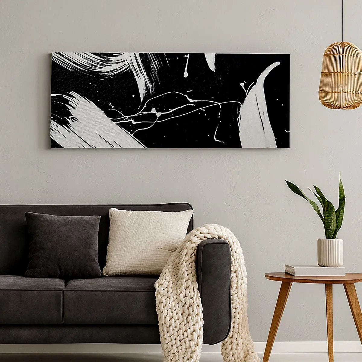 Lærredstryk - Billede på lærred - Bryder mørket - 100x40 cm