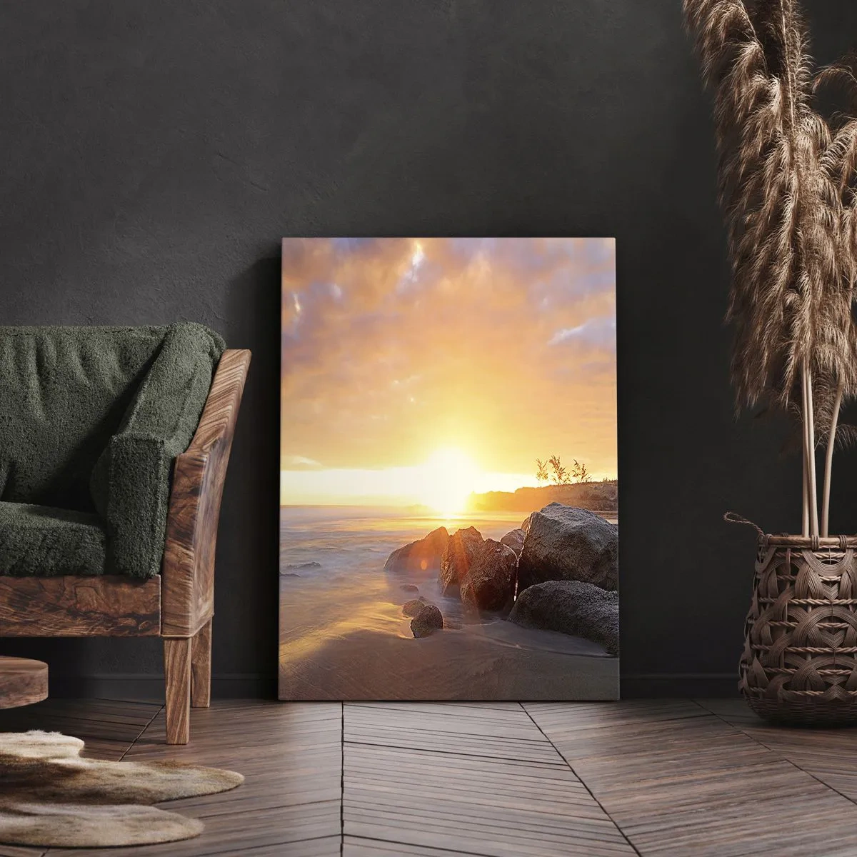 Lærredstryk - Billede på lærred - En lysende aftenbrise - 50x70 cm