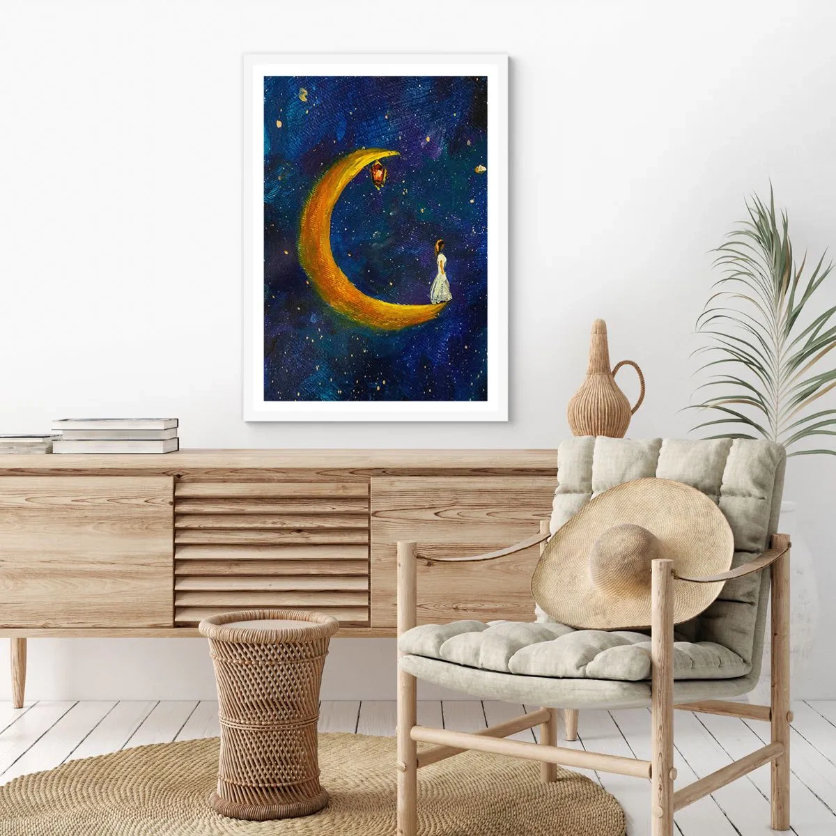 Plakat i hvid ramme - Kald på verden - 70x100 cm