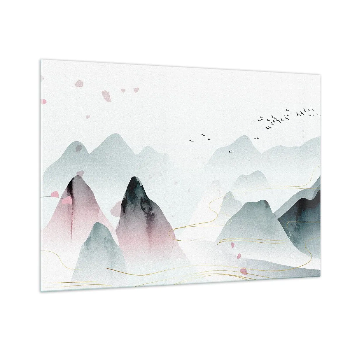 Billede på glas - Over toppene - 100x70 cm