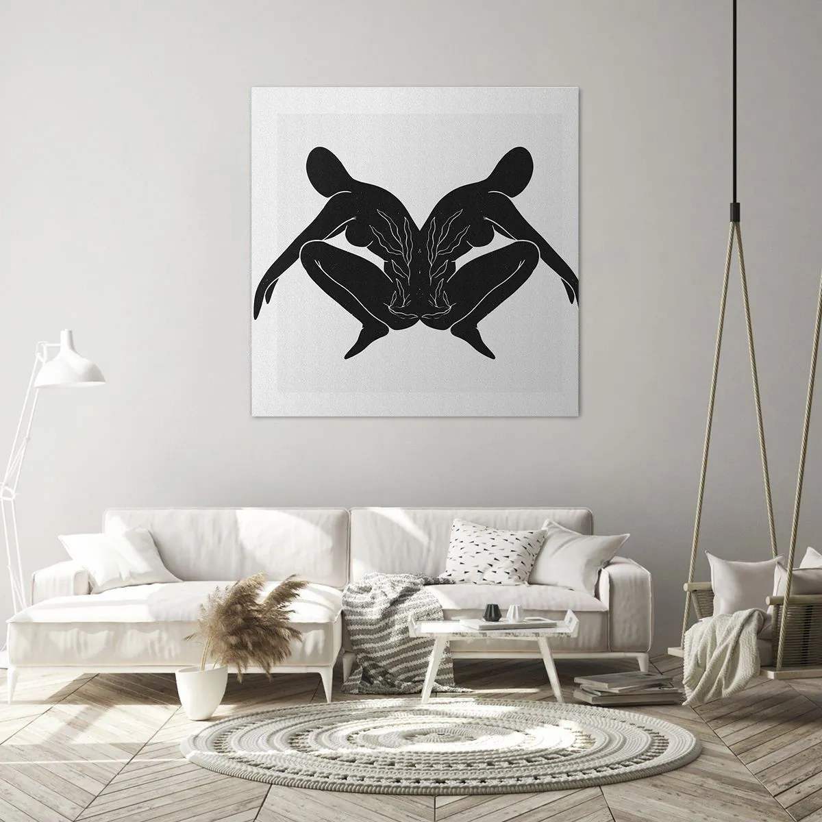 Lærredstryk - Billede på lærred - En delt sjæl - 70x70 cm