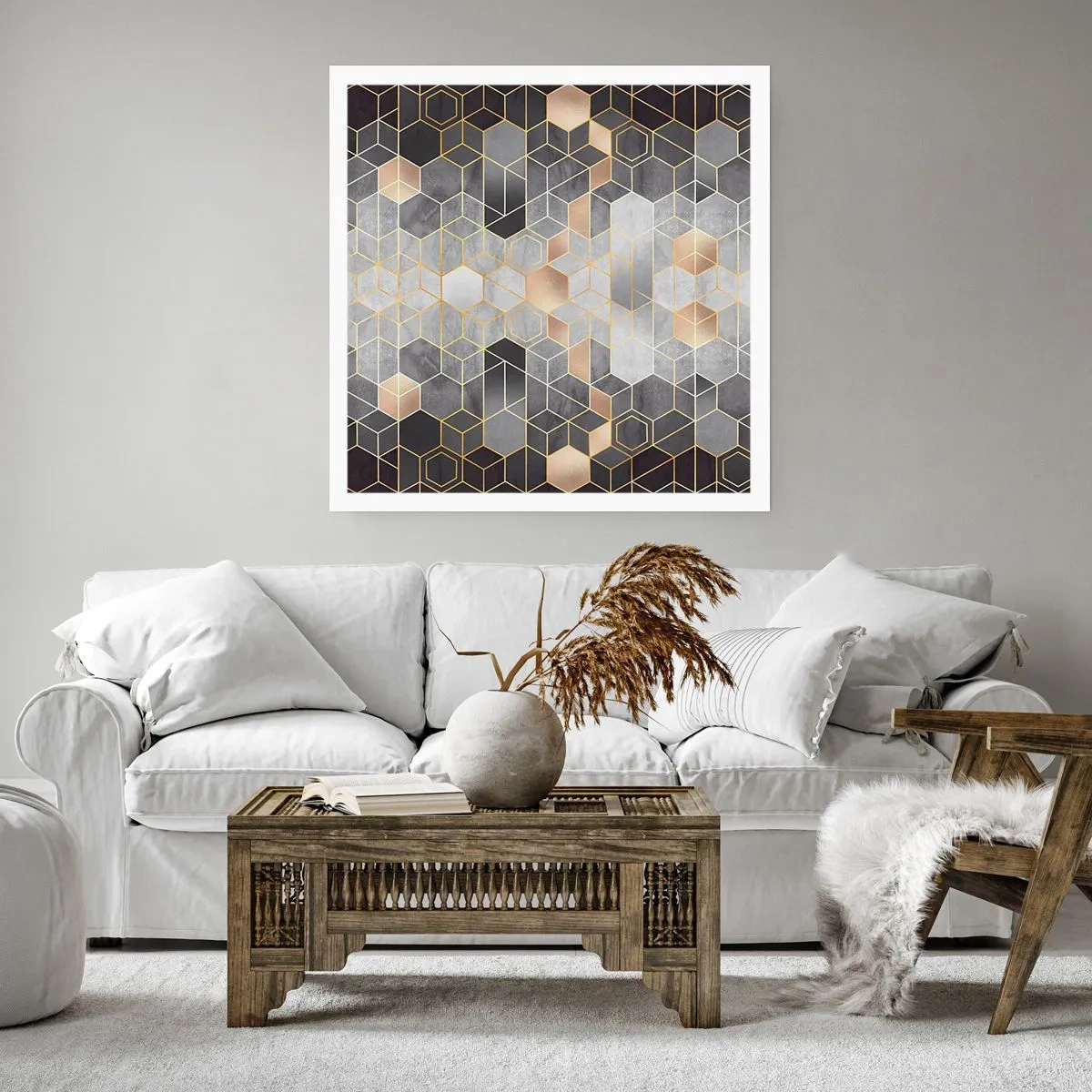 Plakat - Sammensætning af diamanter - 50x50 cm