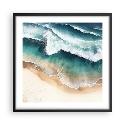 Plakat i sort ramme - Et evigt møde - 50x50 cm
