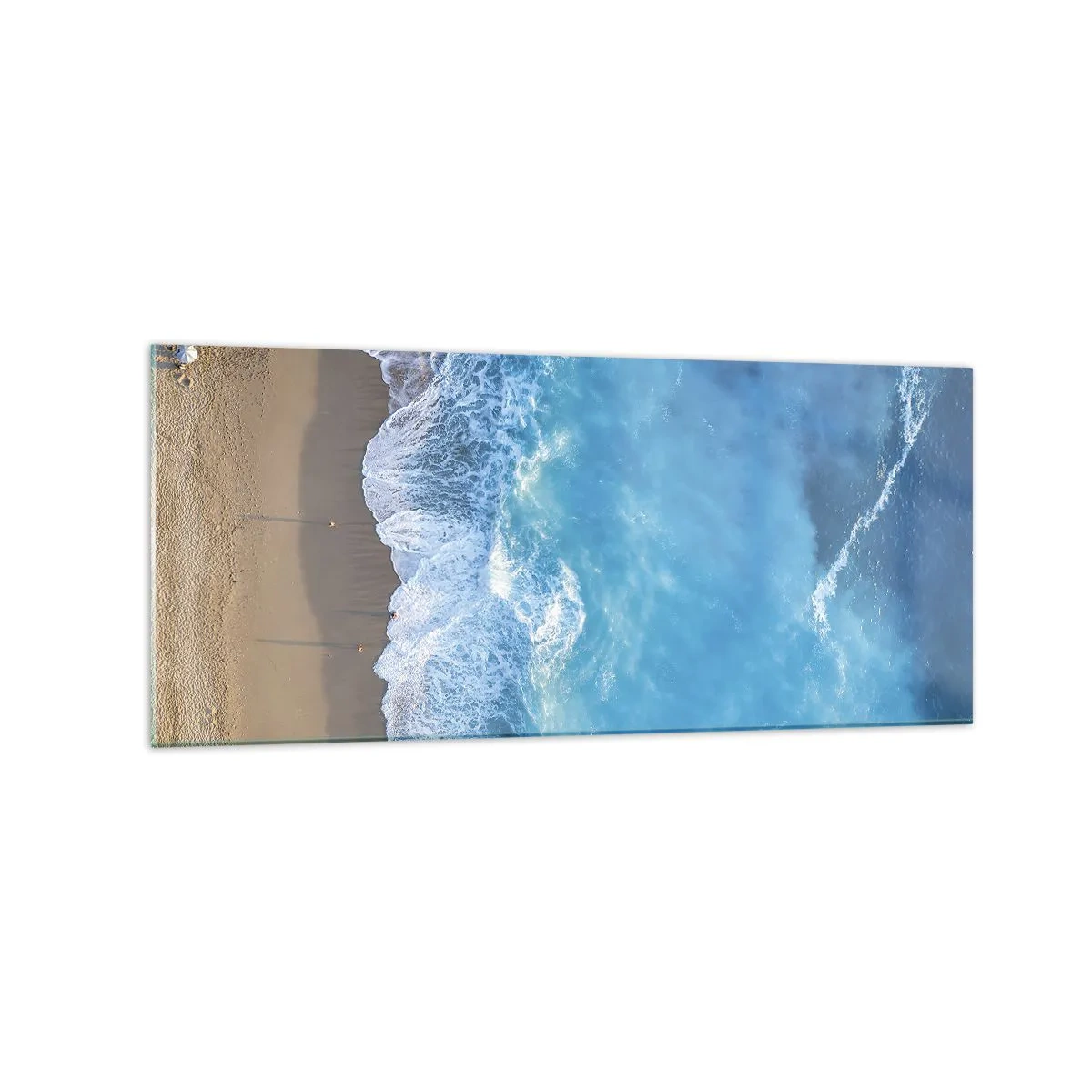 Billede på glas - Den blå kraft - 120x50 cm