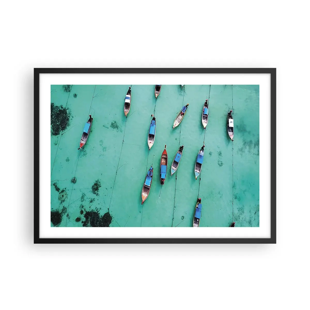 Plakat i sort ramme - I glædelig forventning - 70x50 cm