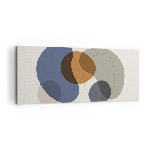 Lærredstryk - Billede på lærred - Dråber af farve - 100x40 cm