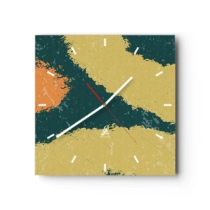 Vægur, Uret - Abstraktion - i slowmotion - 30x30 cm