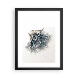 Plakat i sort ramme - Lyttede til træets hvisken - 30x40 cm