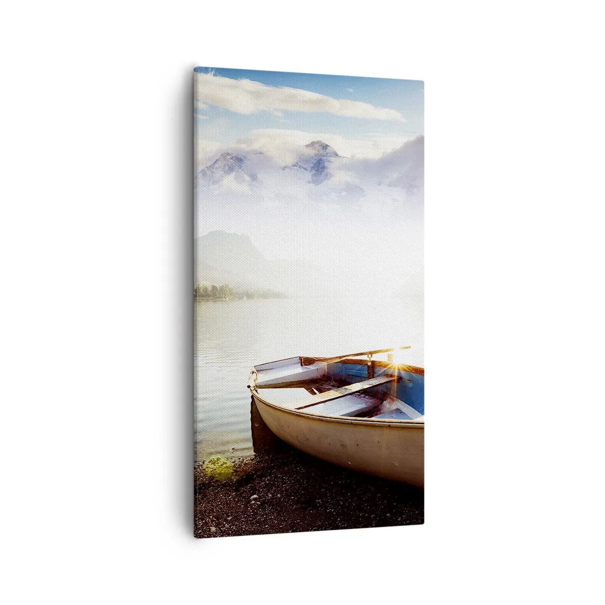 Lærredstryk - Billede på lærred - Over store og klare vande - 55x100 cm