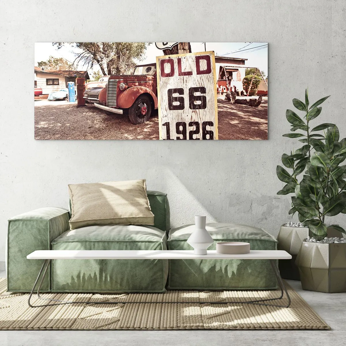 Billede på glas - En legende om det amerikanske landskab - 120x50 cm
