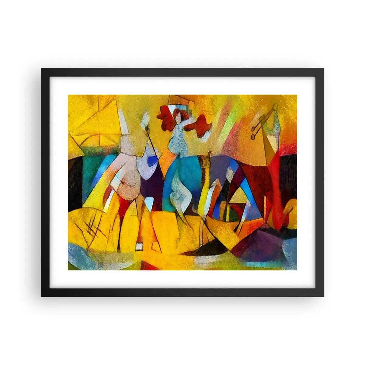Plakat i sort ramme - Sol - liv - glæde - 50x40 cm