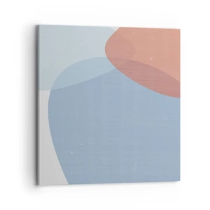 Lærredstryk - Billede på lærred - Pastelfarvede relationer - 70x70 cm